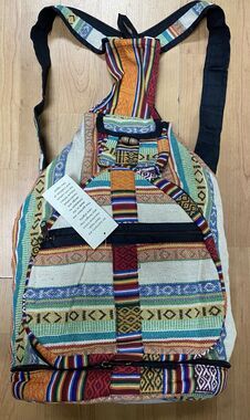 Convertible Cotton Bohemian Festival Compact Travel Nepal Backpack Bag